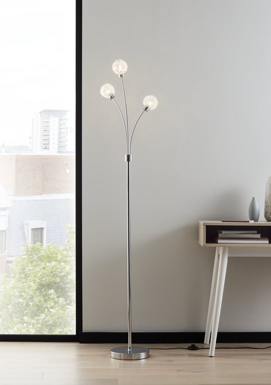Lampadar Argintiu, G9, 40 W, 165 cm  GoodHome Phaidros