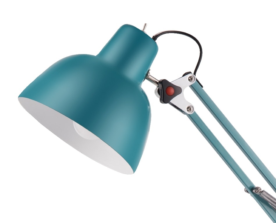Veioza camera de zi, verde, cap si brat reglabil, 1 bec incandescent, E14, 9 W  Ginaz