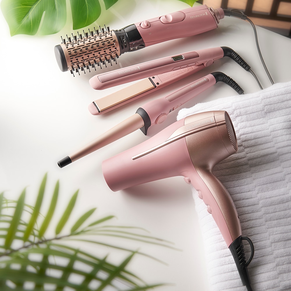 Placa de indreptat parul REMINGTON Coconut Smooth S5901, 230 grade, invelis ceramic, roz