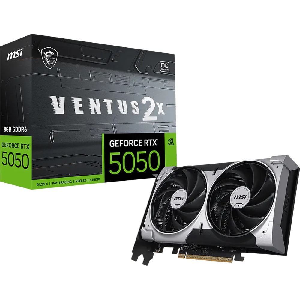 Placa video MSI GeForce RTX 5050 8G VENTUS 2X OC, 8GB GDDR6, 128bit, DLSS 4, G5050-8V2C