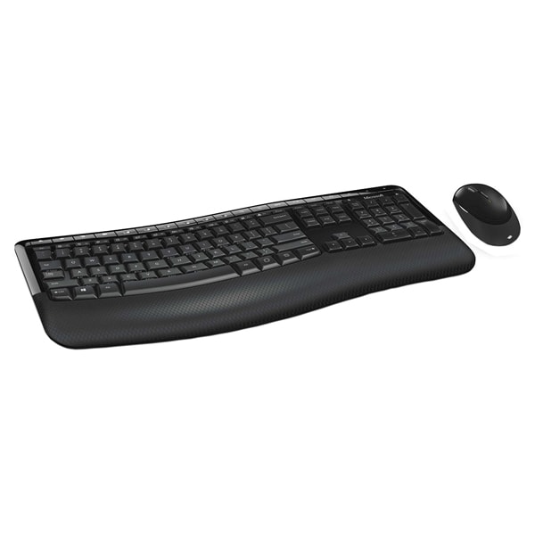 Kit tastatura si mouse Wireless MICROSOFT Comfort Desktop 5050, USB, Layout US, negru