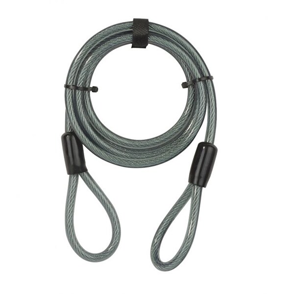 Antifurt bicicleta cu cablu YALE, 220cm, otel, gri-negru