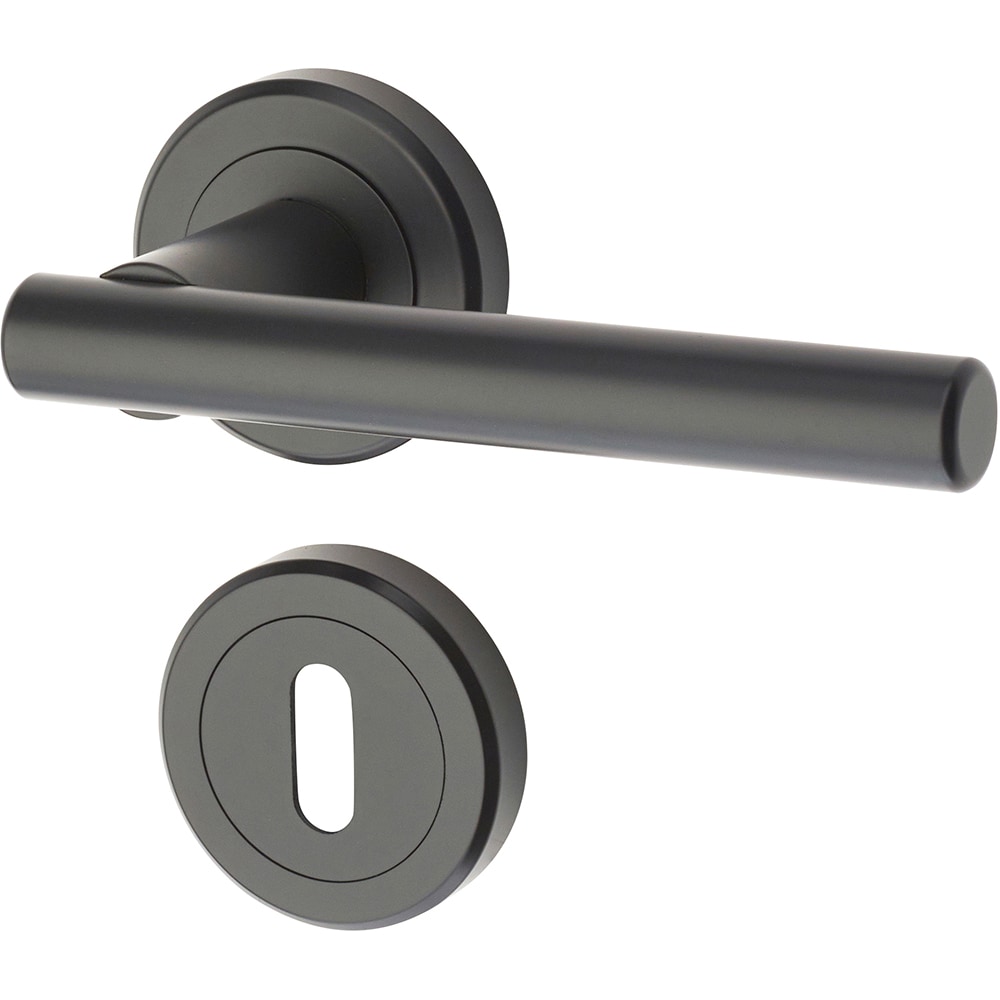 Set manere cu rozete YALE Kestral, zinc, negru