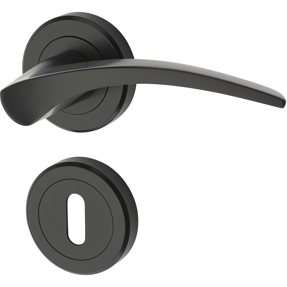 Set manere cu rozete YALE Kite, zinc, negru