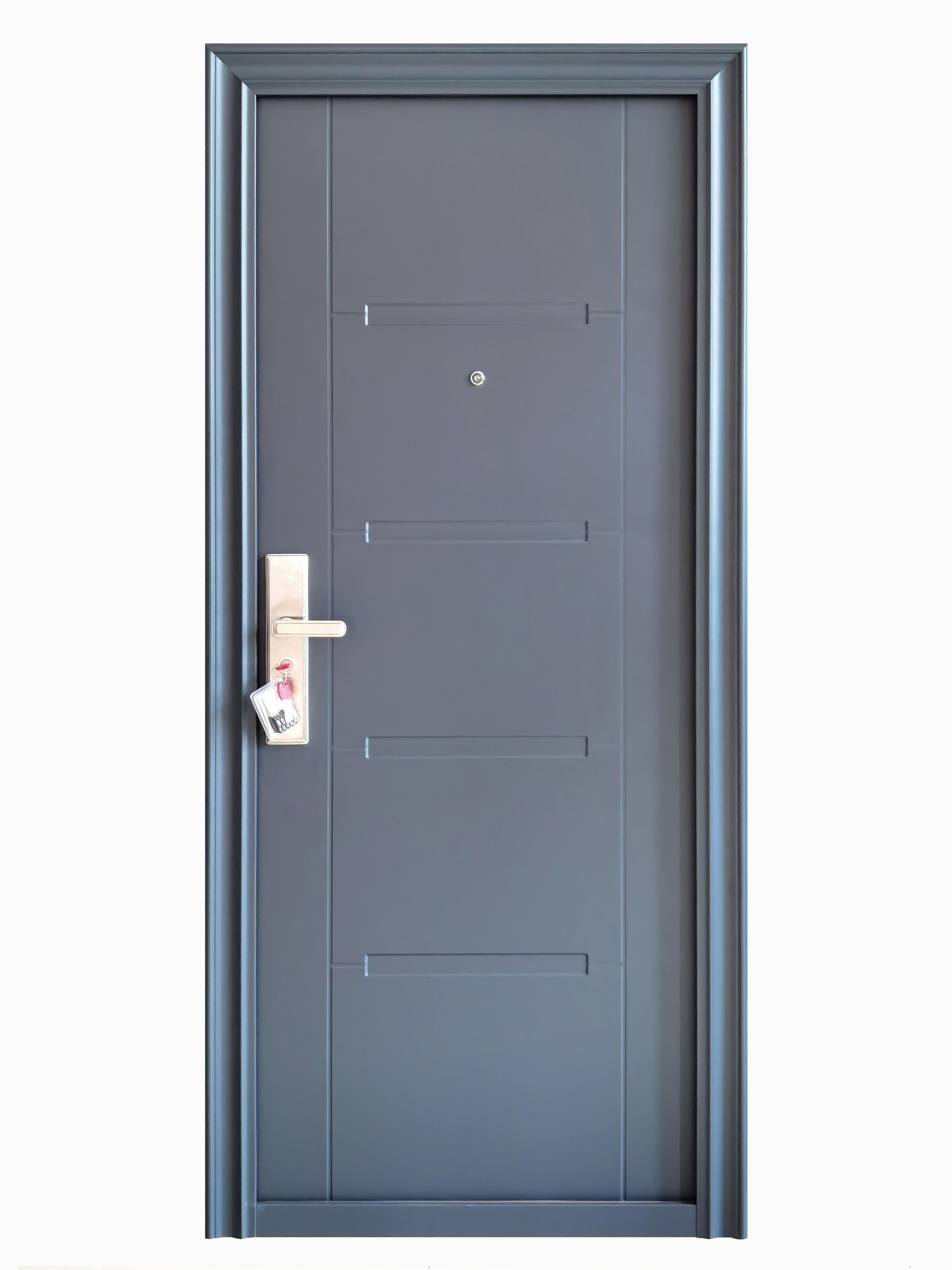 Usa de intrare pentru apartament Square, fara geam, dreapta, otel, 88 x 205 cm, antracit