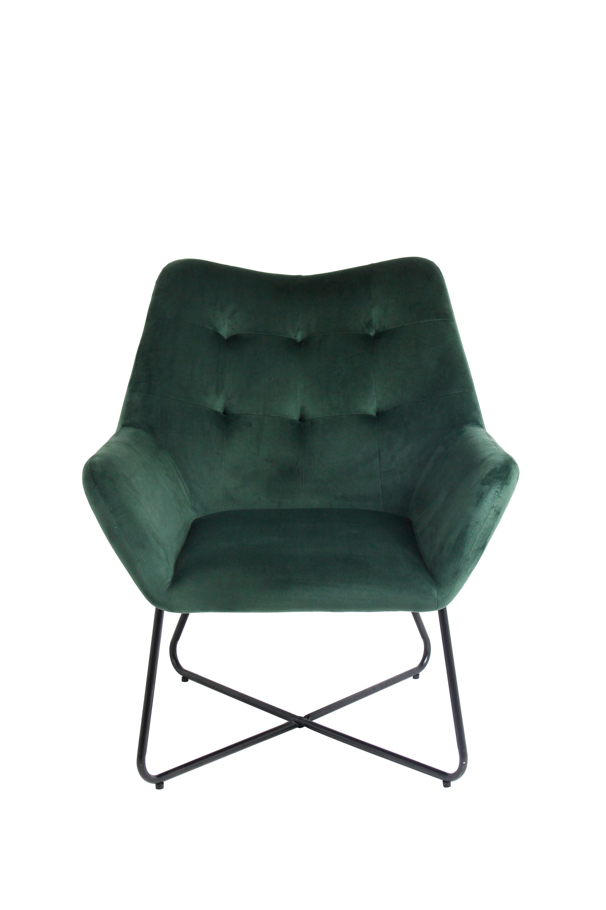 Fotoliu vernil, catifea, 86.5 x 80 x 75 cm  Turio