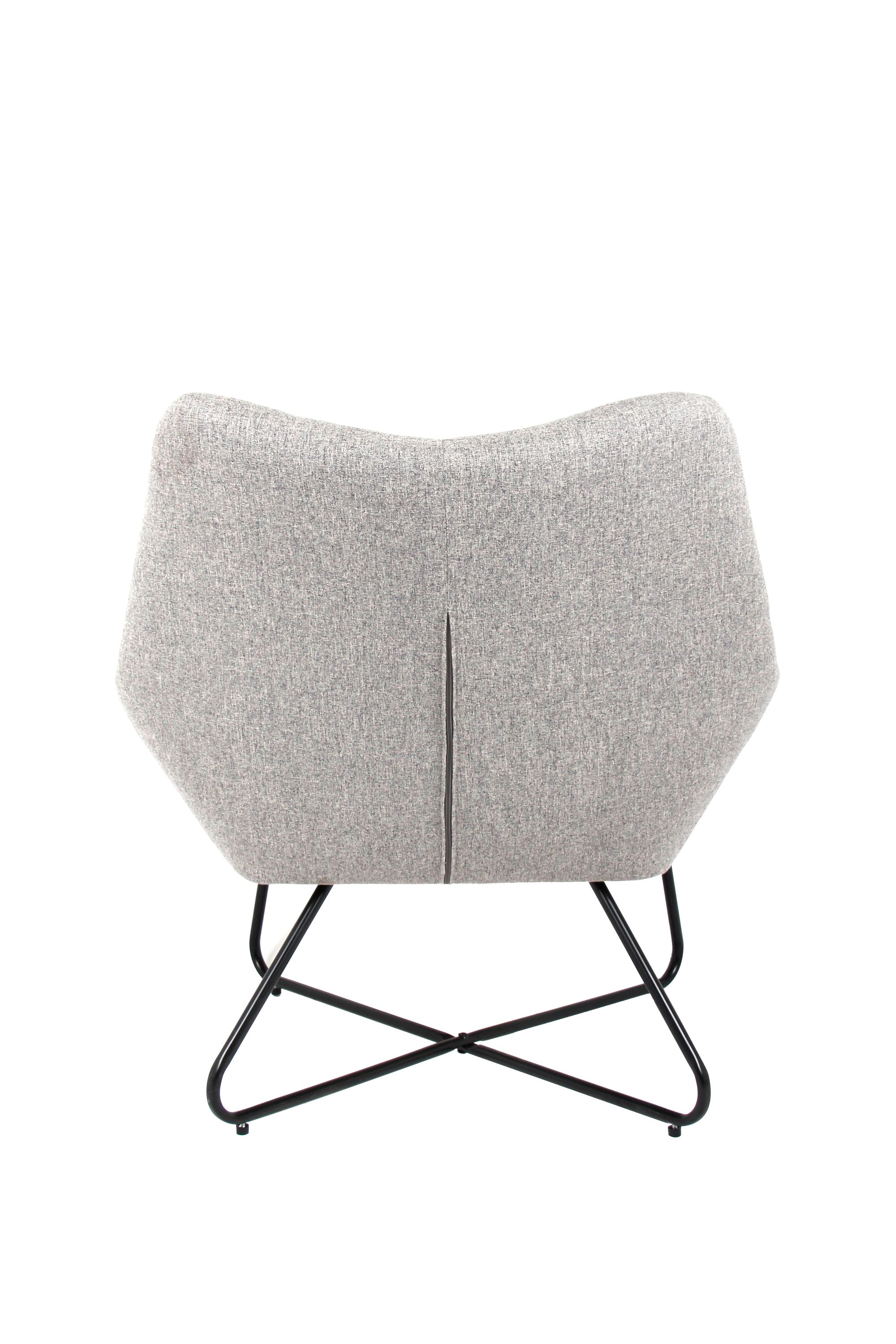 Fotoliu gri, panza, 86.5 x 80 x 75 cm  Turio