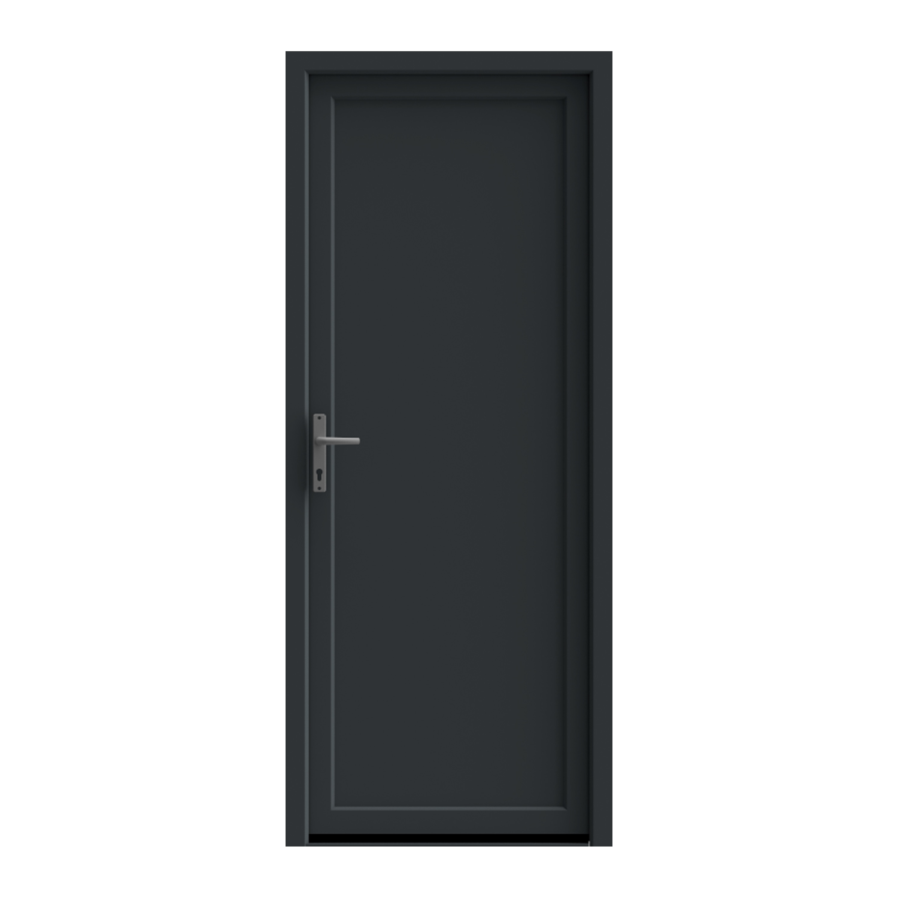 Usa de intrare, fara geam, dreapta, PVC, 90 x 205 cm, antracit