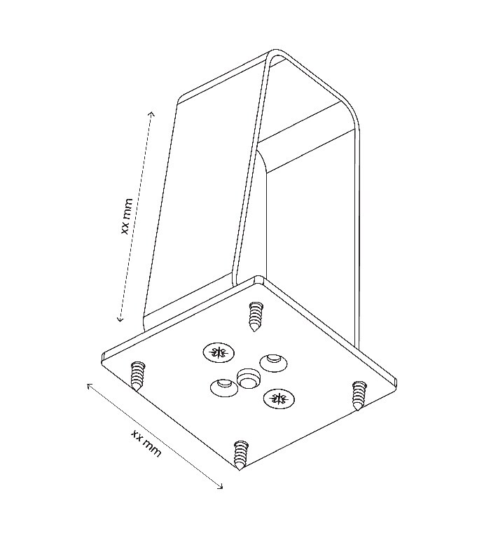 Picioare lemn albe dresing  GoodHome Atomia