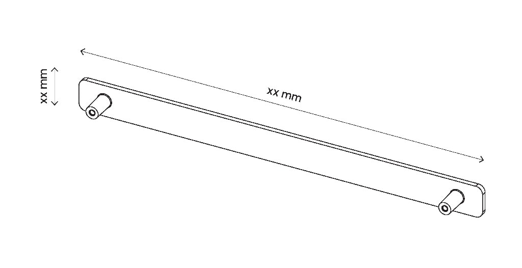 Maner GOODGOME Atomia, otel, 29.3 cm, 2 bucati, negru