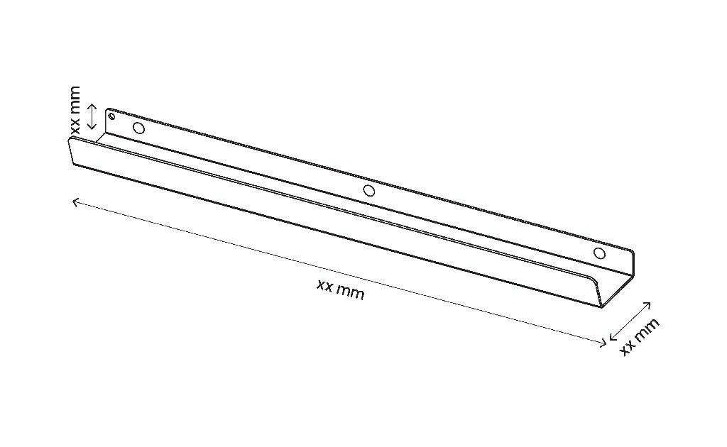 Maner dresing, alb, otel  GoodHome Atomia