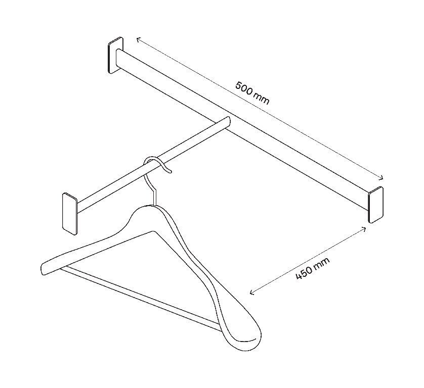 Maner Frontal Bar D450Mm W500  GoodHome Atomia