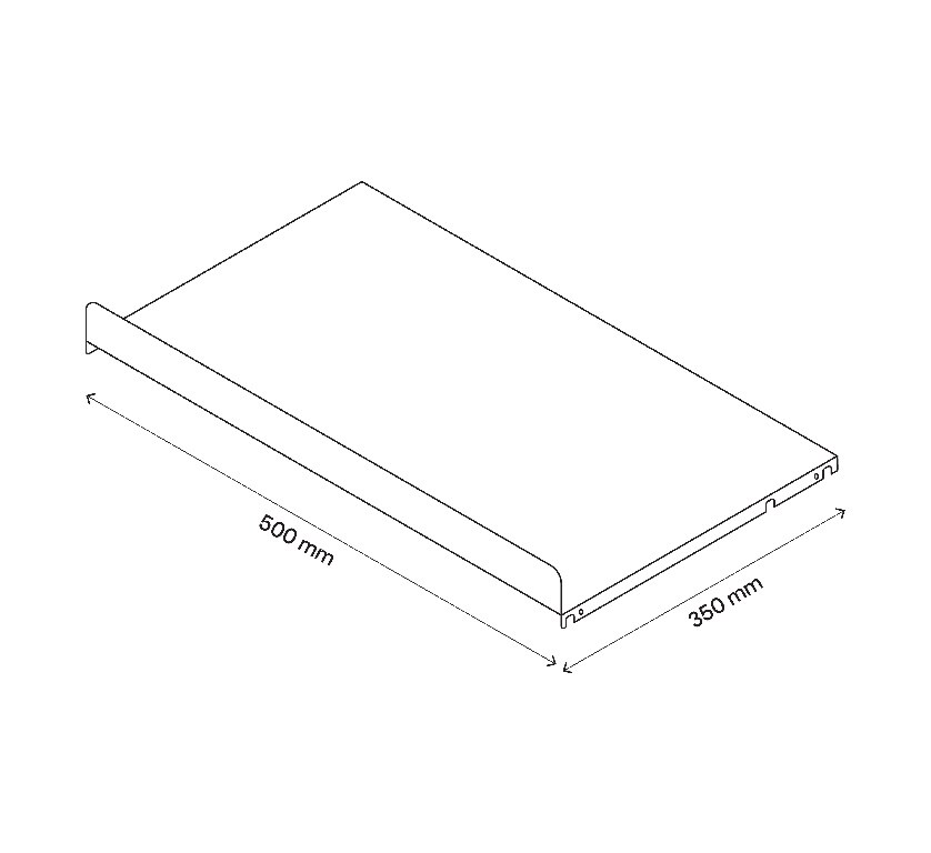 Raft pantofi GoodHome Atomia, gri metalic, otel, D450 mm, L500 mm