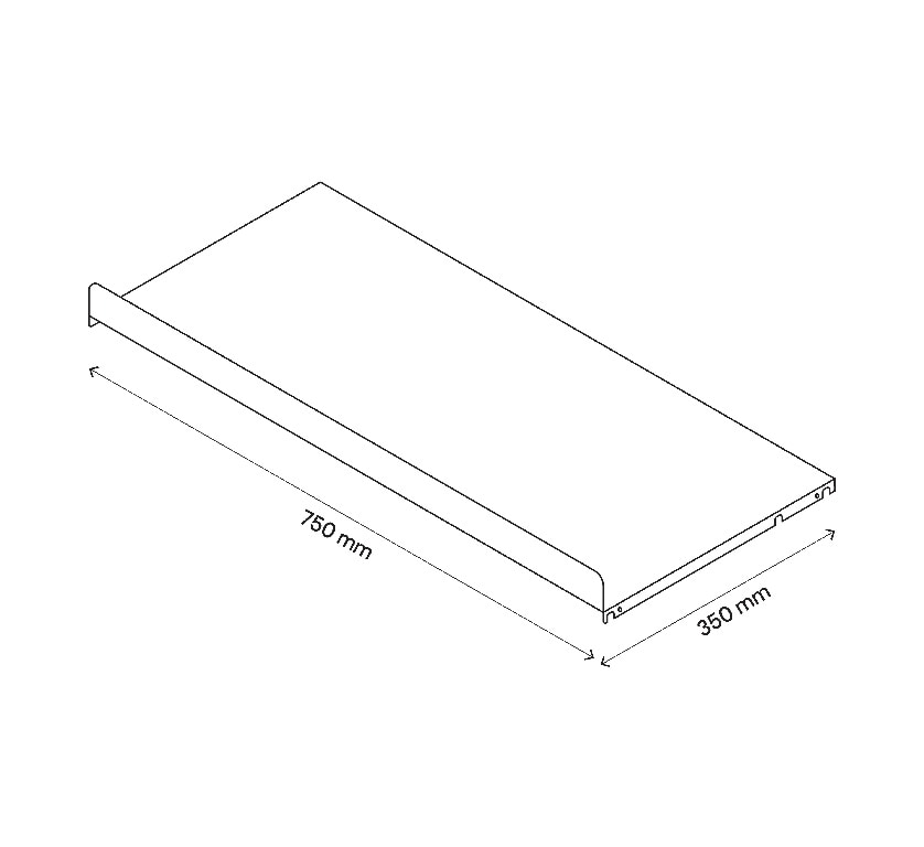 Raft pantofi GoodHome Atomia, gri metalic, otel, D450 mm, L750 mm