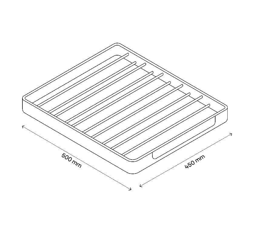 Raft pantaloni culisant GoodHome Atomia, otel, gri, D45 mm, L500 mm