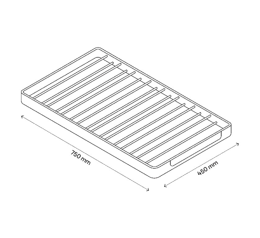 Raft pantaloni culisant GoodHome Atomia, otel, gri, D45 mm, L750 mm