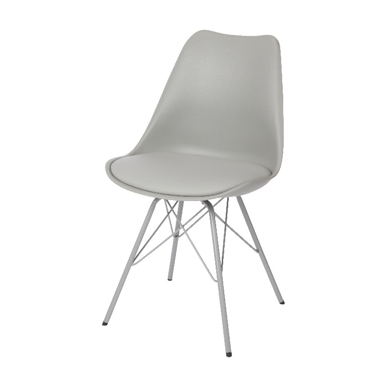 Scaun bucatarie GoodHome Marula, otel, 48 x 84 cm, gri deschis