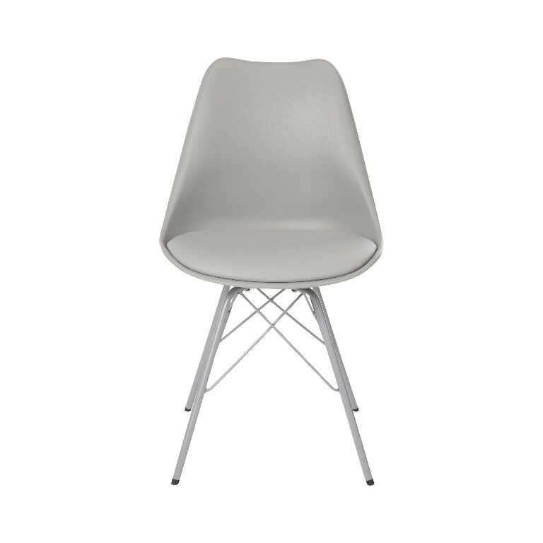 Scaun bucatarie GoodHome Marula, otel, 48 x 84 cm, gri deschis
