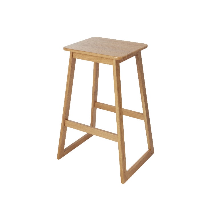 Scaun bar GoodHome Korlan, 47 x 39.5 x 70 cm, stejar
