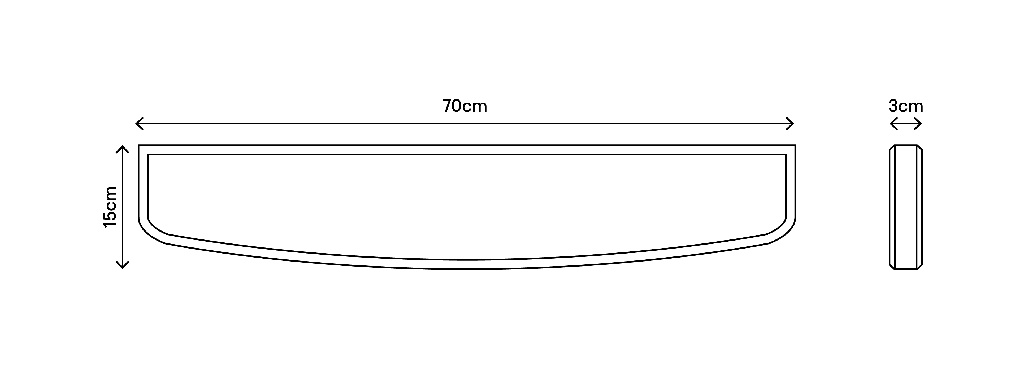 Raft baie GOODHOME Himalia, 70 cm, alb
