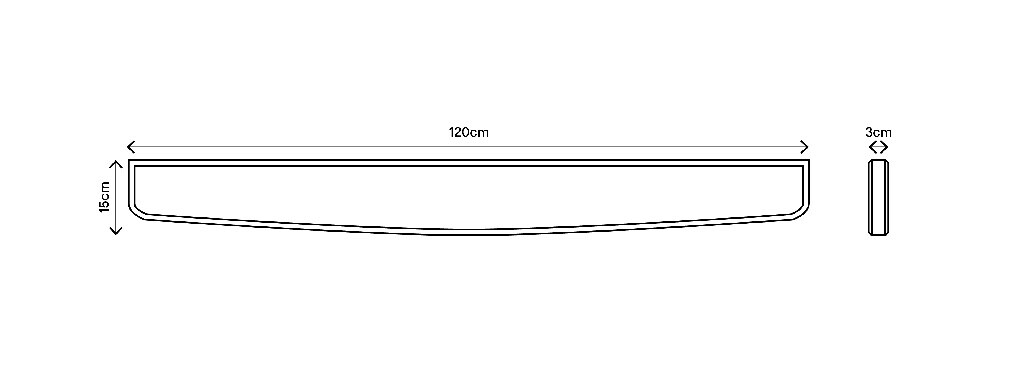 Raft baie GOODHOME Himalia, 120 cm, alb