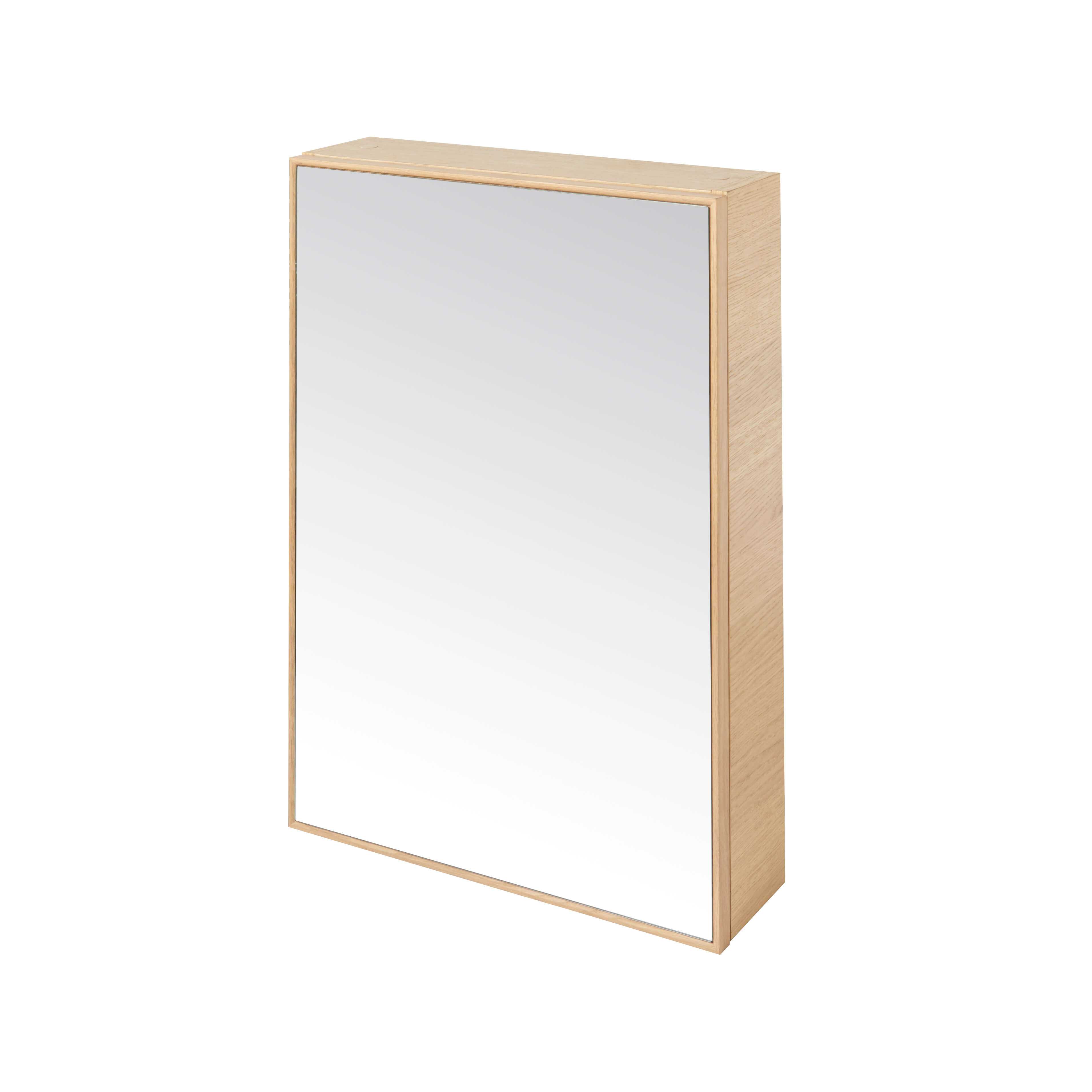 Dulap baie suspendat, cu oglinda, stejar, 50 x 70 x 15 cm  GoodHome Avela