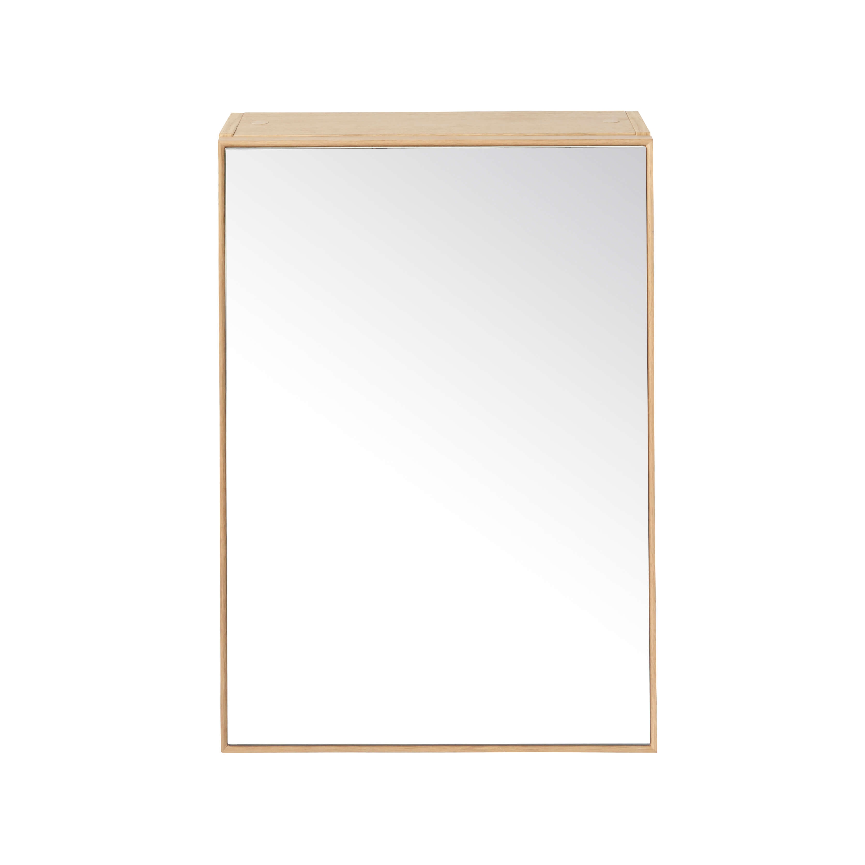 Dulap baie suspendat, cu oglinda, stejar, 50 x 70 x 15 cm  GoodHome Avela