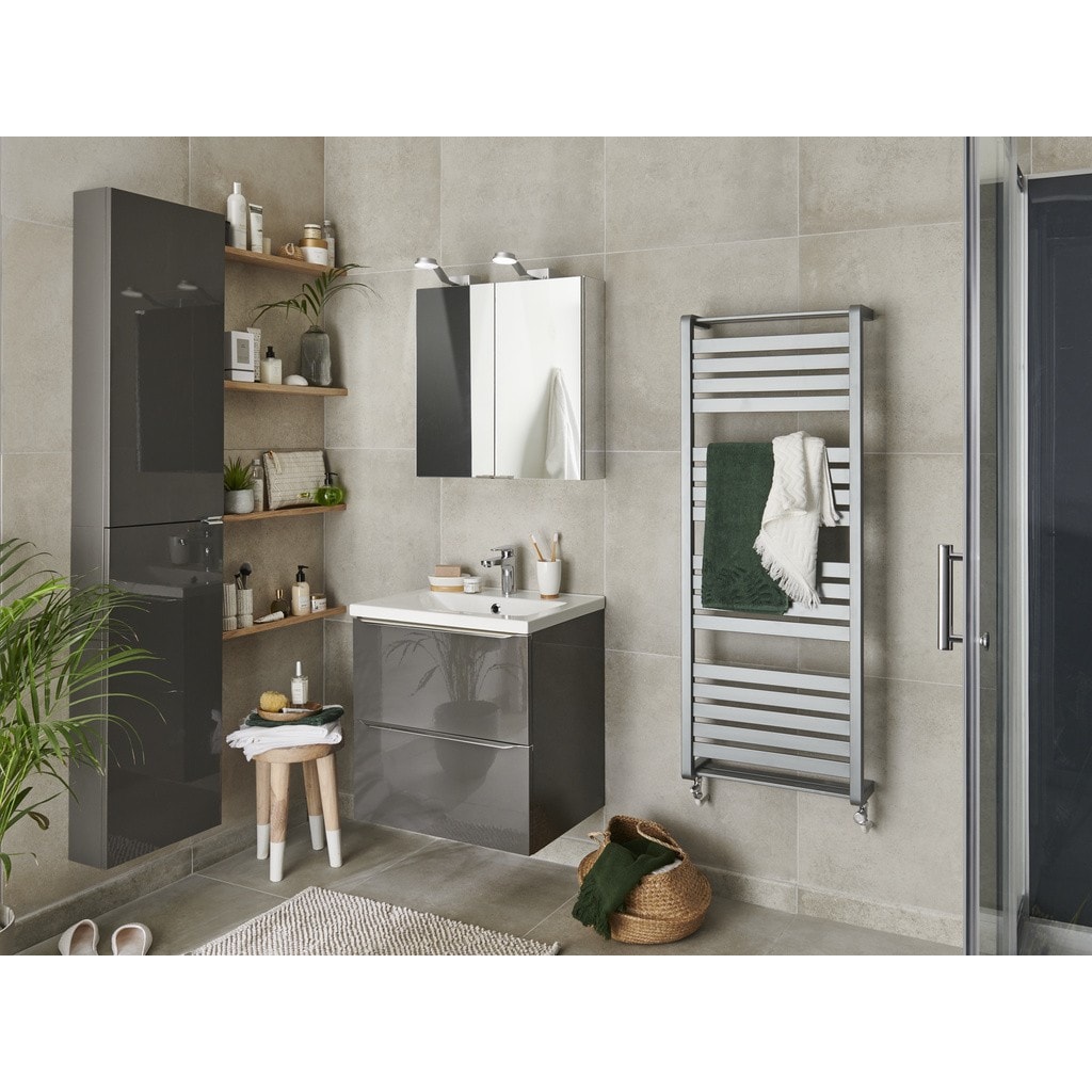 Baza pentru lavoar, suspendata, Antracit, 60 x 60 cm  GoodHome Imandra