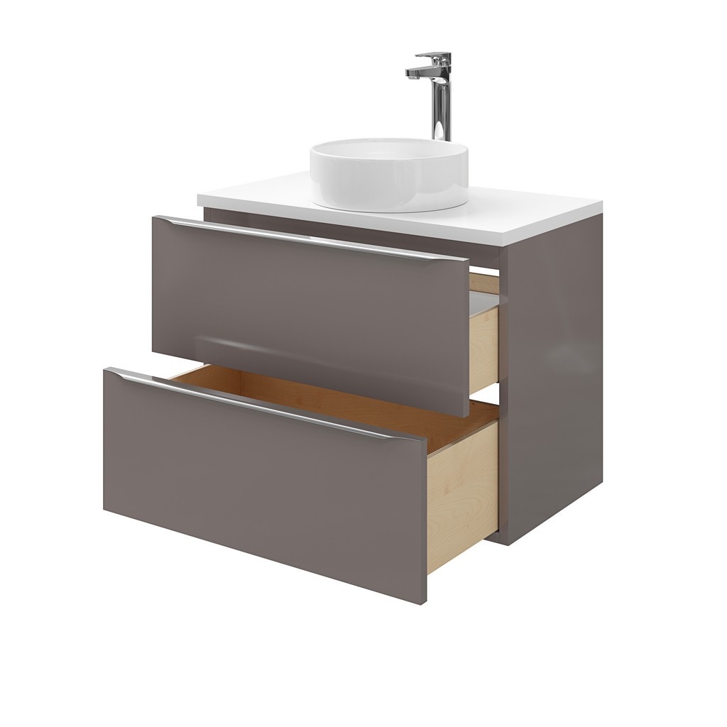 Baza pentru lavoar, suspendata, Antracit, 80 x 60 cm  GoodHome Imandra