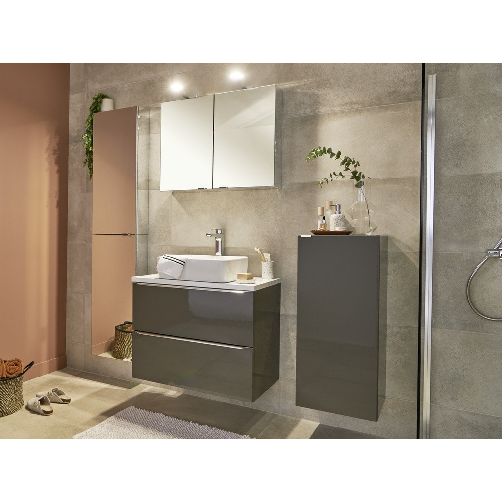 Baza pentru lavoar, suspendata, Antracit, 100 x 60 cm GoodHome Imandra