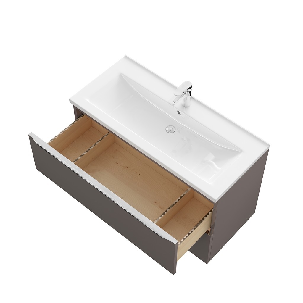 Baza pentru lavoar, suspendata, Antracit, 100 x 60 cm GoodHome Imandra