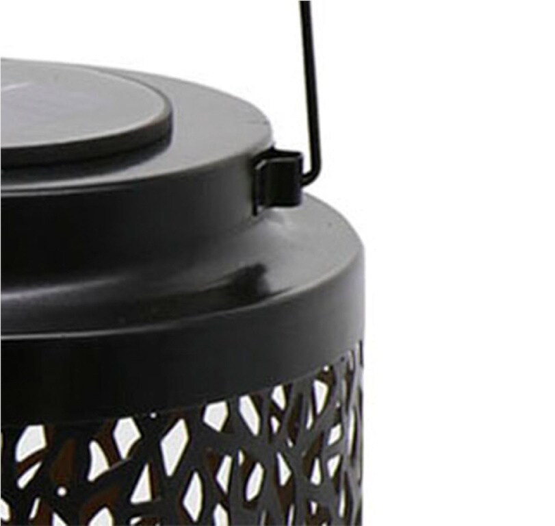 Lampa solara LED, metal, negru, 1 bucata