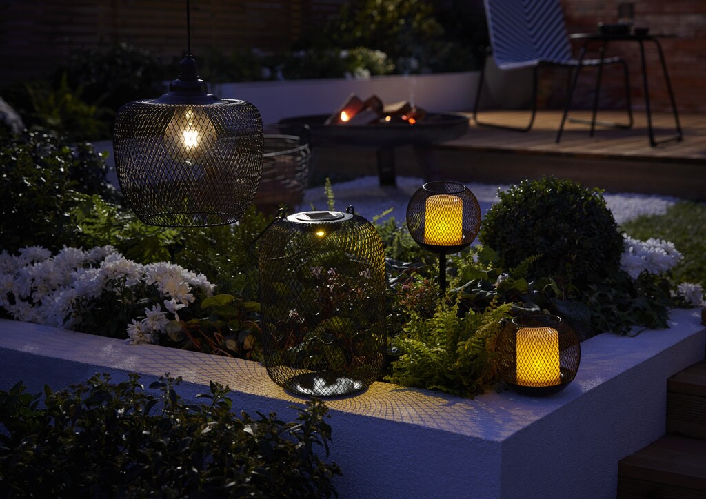 Lampa solara BLOOMA, LED, 0.03W, metal, negru