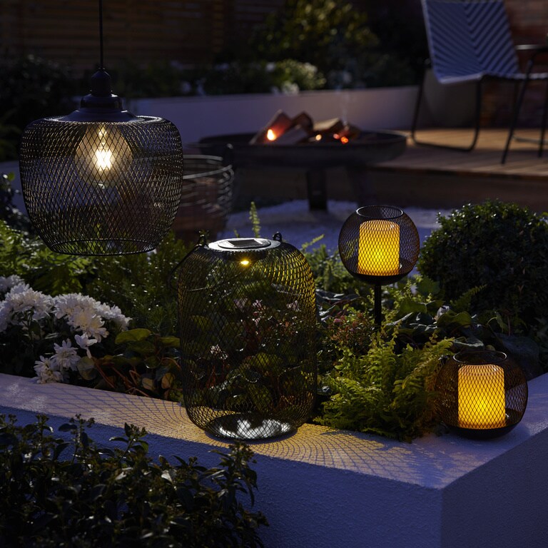 Lampa solara BLOOMA, LED, 0.03W, metal, negru