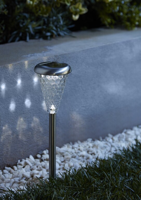 Lampa solara LED, 0.06W, IP44, argintiu, 1 bucata