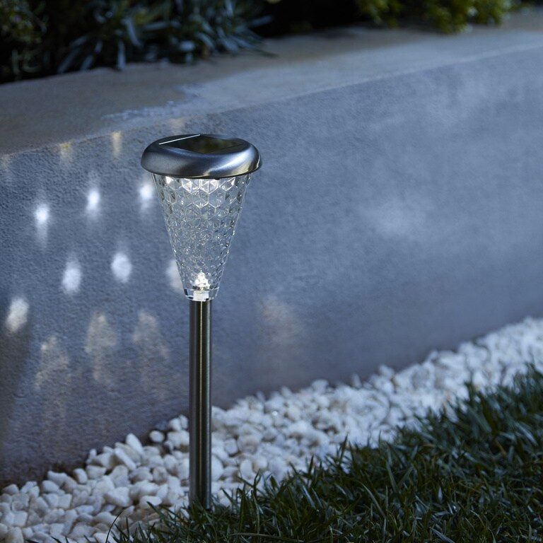 Lampa solara LED, 0.06W, IP44, argintiu, 1 bucata