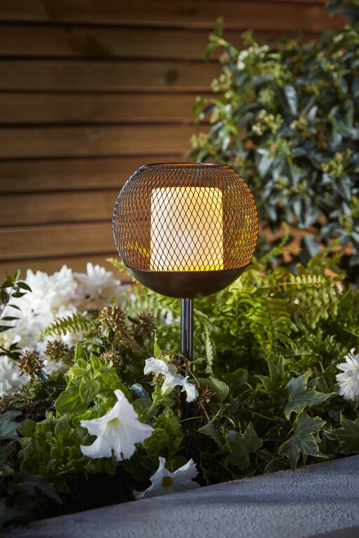 Lampa solara LED, metal, negru, 1 bucata, 0.06 W  Blooma