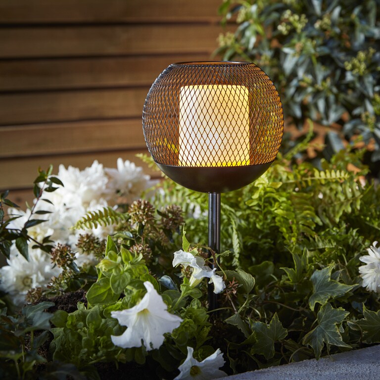 Lampa solara LED, metal, negru, 1 bucata, 0.06 W  Blooma