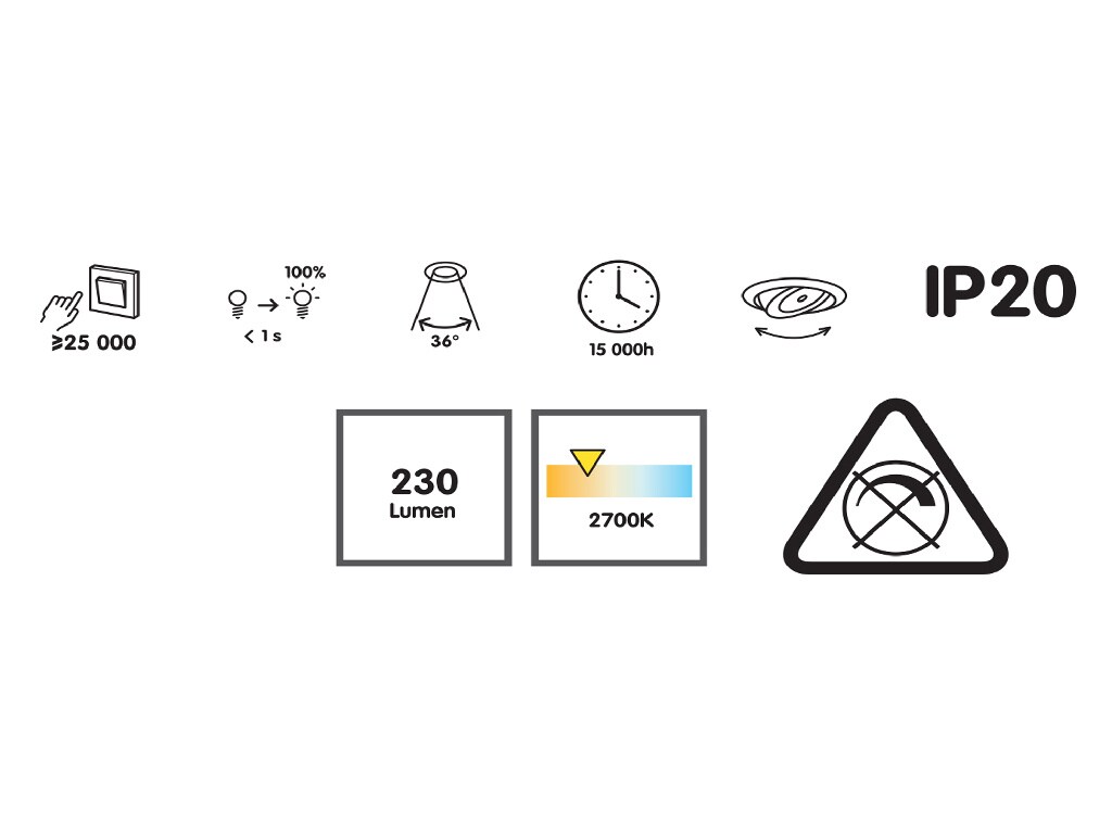 Set 10 Spoturi Crom Led 8.5Cm