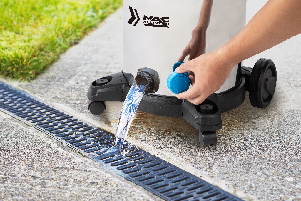 Aspirator umed-uscat Mac Allister, 30 L, 1400 W, otel inoxidabil, cu functie de suflare