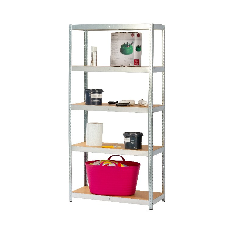 Raft metalic, 5 polite, gri, 180 x 90 x 40 cm  GoodHome Ryle