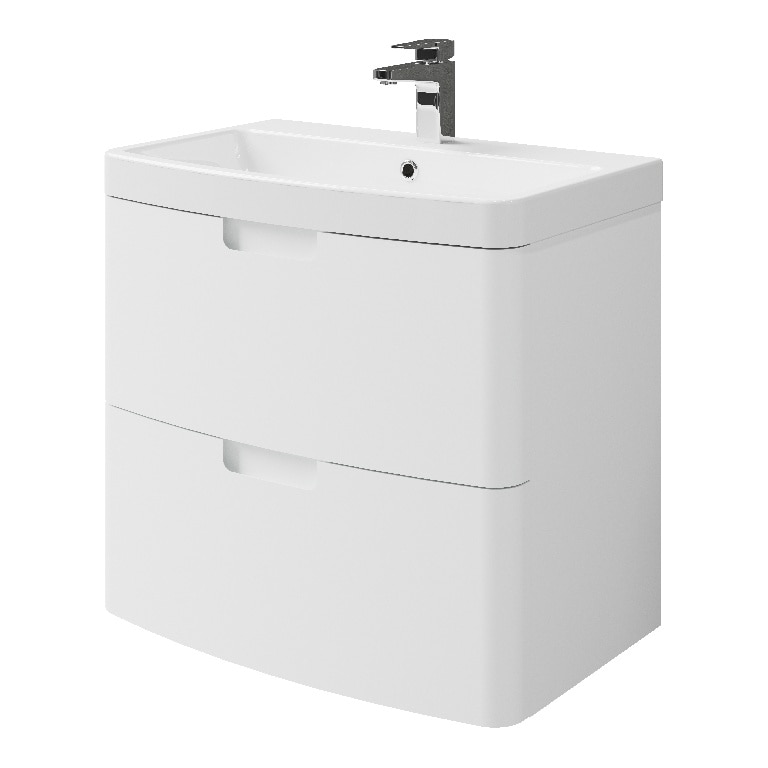 Masca pentru lavoar GOODHOME Himalia, 70 x 60 x 45 cm, PAL si MDF, alb mat