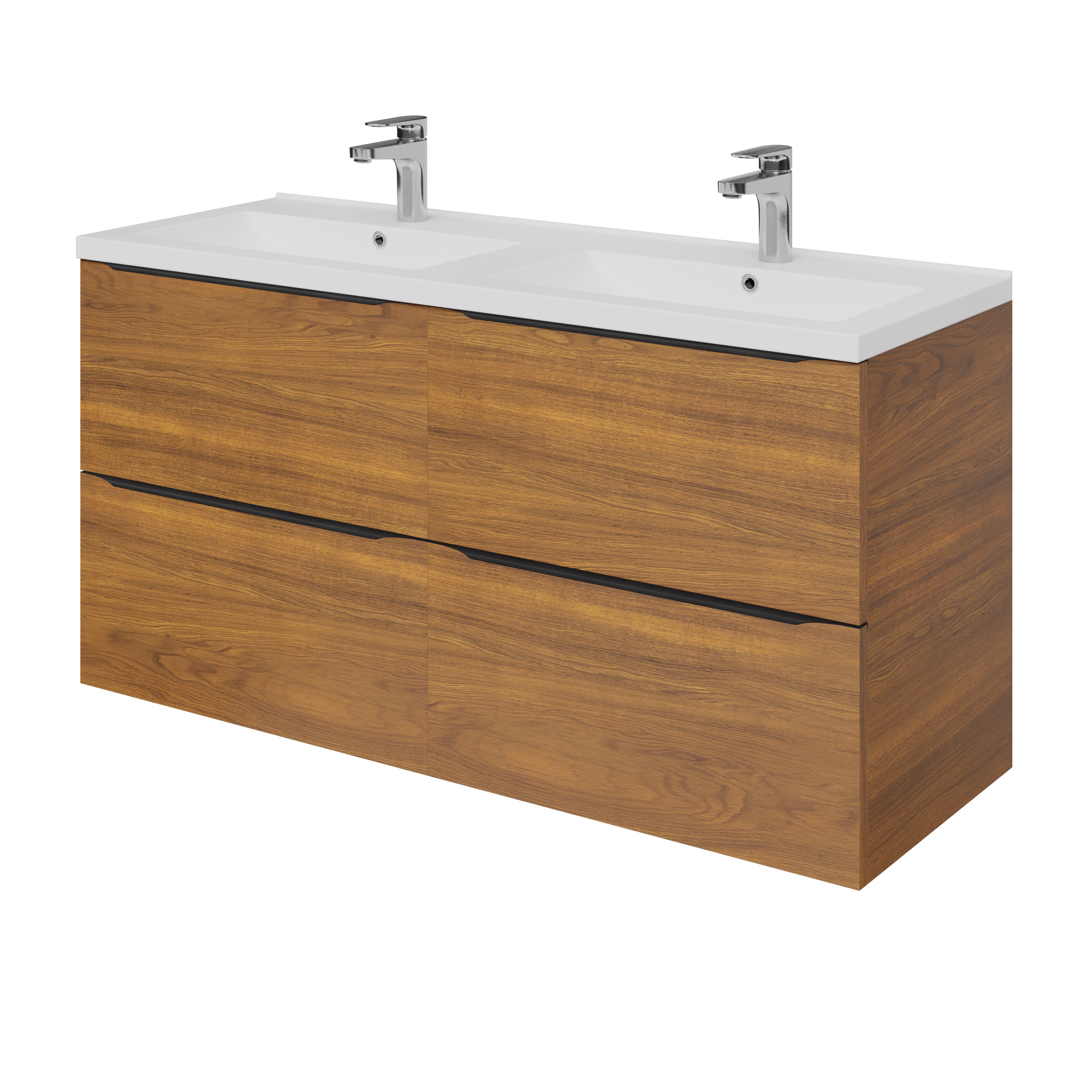 Baza pentru lavoar, suspendata, Nuc, 120 x 60 cm GoodHome Imandra