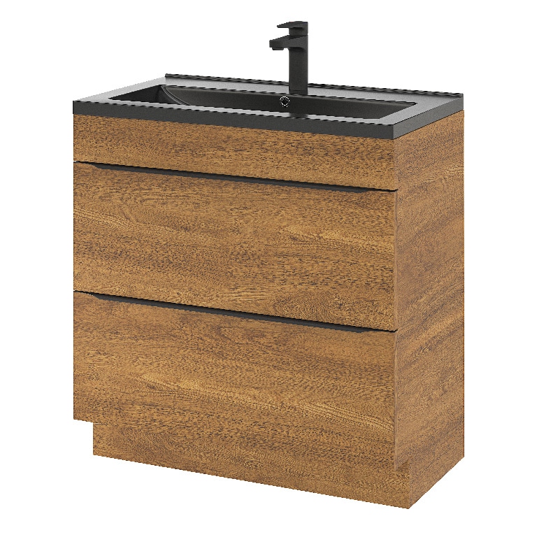 Baza pentru lavoar, cu picioare, Nuc, 80 x 82 cm  GoodHome Imandra