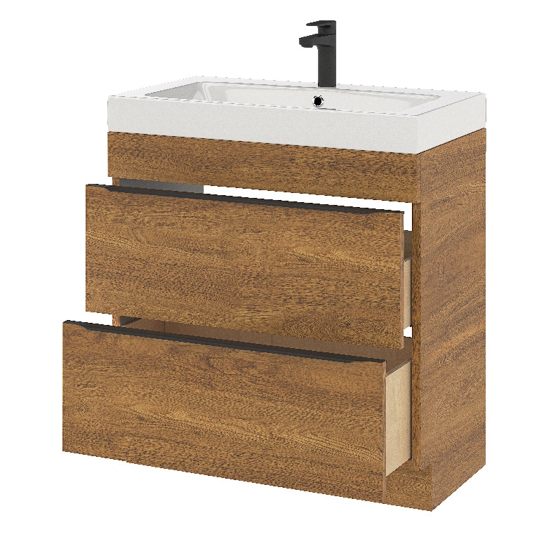 Baza pentru lavoar, cu picioare, Nuc, 80 x 82 cm  GoodHome Imandra