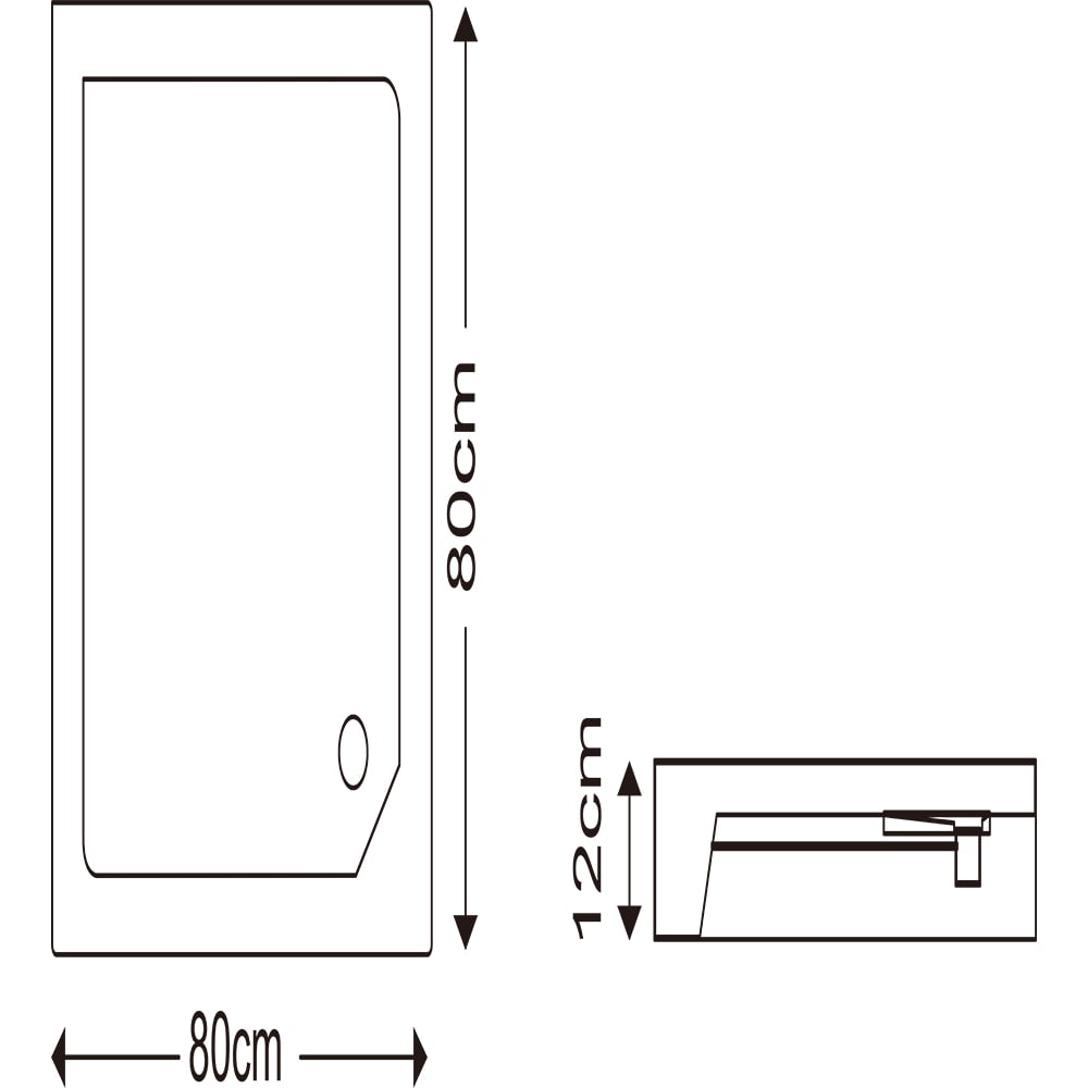 Cabina dus standard Arkell, patrata, 80 x 80 x 192 cm, sticla securizata 4mm, profil crom