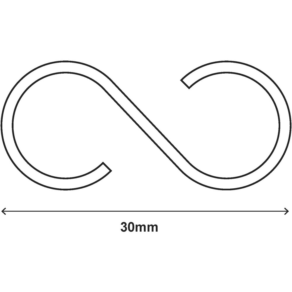 Carlig S DIALL, 3 x 30 mm, otel, 4 bucati
