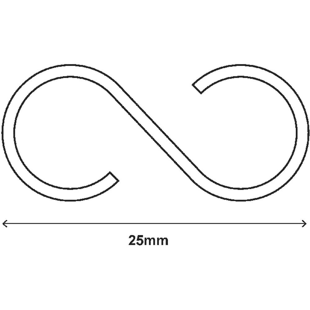 Carlig S DIALL, 2.5 x 25 mm, otel, 4 bucati