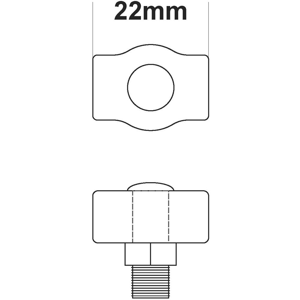 Clema simpla cabluri DIALL, 4mm, otel, 2 bucati