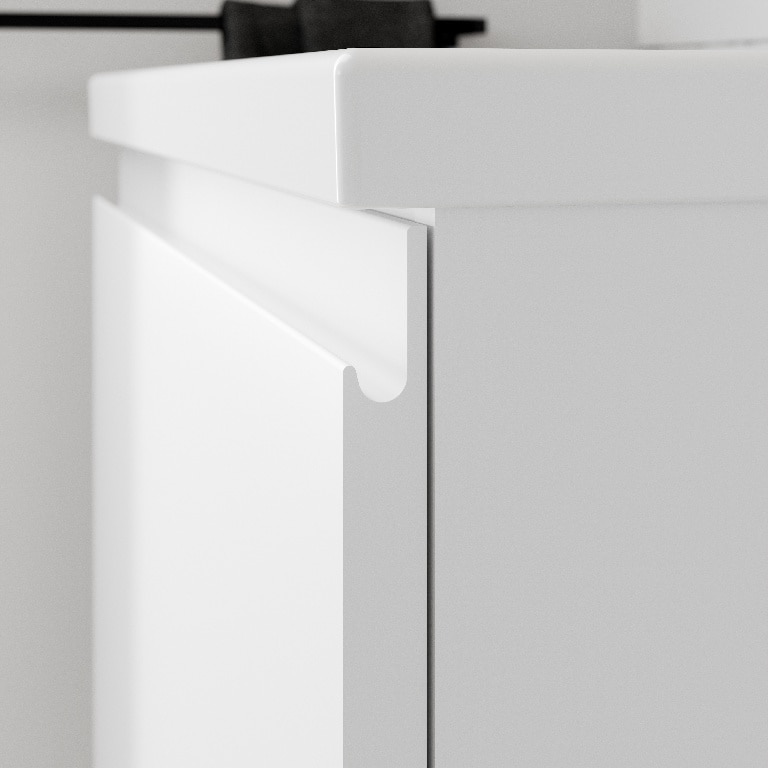 Baza pentru lavoar, suspendata, Alb, 60 x 48 cm  GoodHome LEVANNA